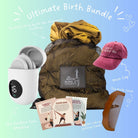 Ultimate Birth Bundle with products including the birth sling, cap, birth comb, labor position cards 